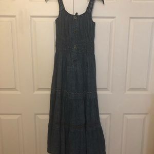 Long denim dress